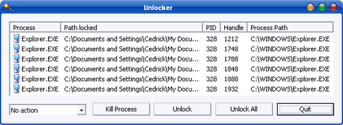 Unlocker - утилита для удаления заблокированных файлов и папок
