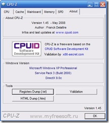 Внешний вид CPU-Z