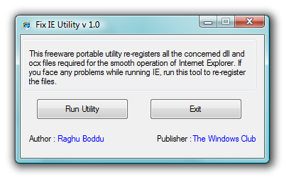Не работает Internet Explorer? Fix IE Utility вам поможет!