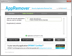 AppRemover - результаты сканирования системы