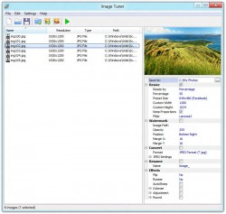 Главное окно Image Tuner