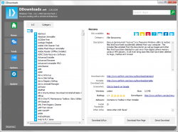 Выбор программ в каталоге DDownloader