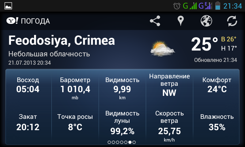yahoo погода на русском для компьютера