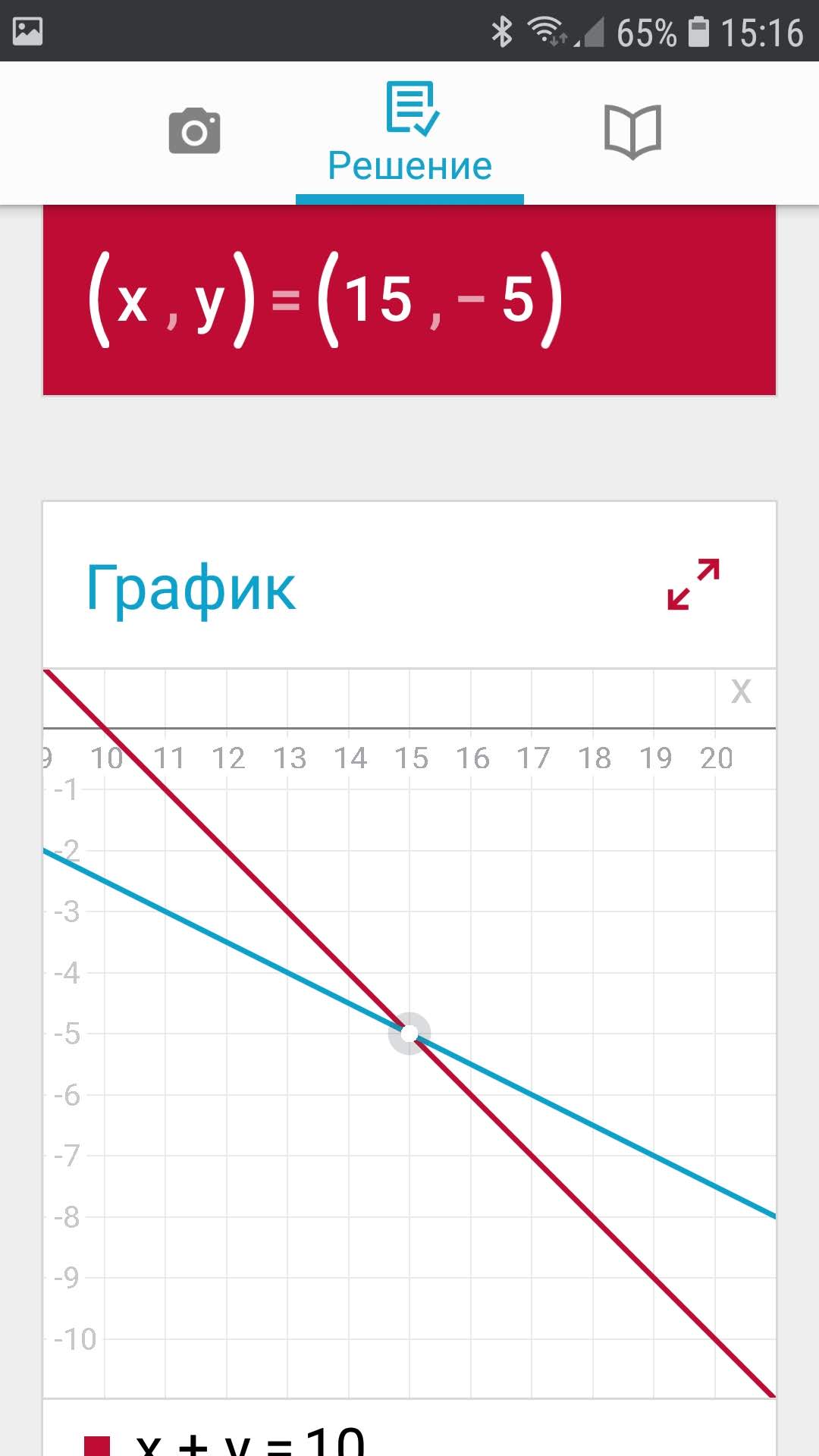 Приложение которое решает уравнения по фото