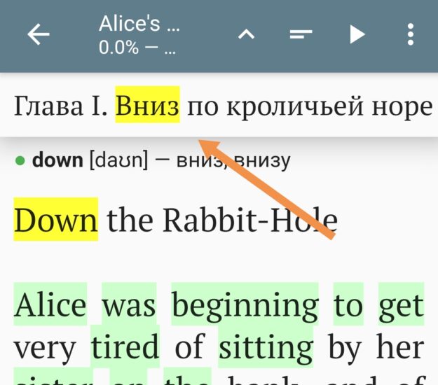 Приложение для чтения книг на английском с возможностью перевода на андроид