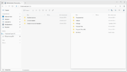 Режим двойной панели в Files